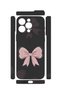 iPhone 15 Pro Vorian Camera Protective Case, Night Pink Bow. - 2