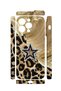 iPhone 14 Pro Max Vorian Camera Protective Case, Gold Leopard Star Design. - 2