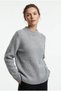 Women's Grey Soft-Textured Viscose Knit Sweater