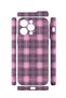غطاء حماية للكاميرا من "فوريان ميكا" لهاتف iPhone 14 Pro Max، باللون الفوشيا والرمادي المخطط. - 2