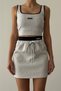 Women's Gray Tank Top with Ribbed Detailing - 3