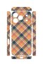 iPhone 18 Pro Vorian Camera Protective Case, Orange and Navy Blue Plaid. - 2
