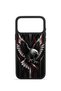 غطاء هاتف iPhone 18 Pro Max Vorian Black Hole، لون أسود مع نقش نسر فضي. - 2