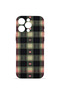 iPhone 14 Pro Max Vorian Camera-Protective Case with Heart-Shaped Vintage Plaid Design.