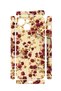 iPhone 14 Vorian Mika Camera Protective Case, Burgundy Wildflower Design. - 2