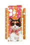 iPhone 13 Pro Vorian Camera Protective Case, Orange Retro Cat Design. - 2