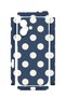 iPhone 17 Vorian Camera Protective Case, Navy Blue with Cream Polka Dots. - 2
