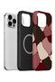 iPhone 15 Pro Vorian Magsafe Dual-Layer Wine Mosaic Case - 3