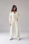Women's Double Zipper Long Sleeve Top High Wide Leg Pants Bottom Top Knitwear Set