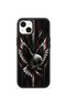 iPhone 15 Plus Vorian Black Hole Case, Black with Silver Eagle Design.