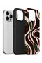 غطاء هاتف iPhone 15 Pro Max من Vorian، تصميم مزدوج الطبقات، لون إسبريسو. - 3