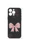 iPhone 14 Pro Vorian Camera Protective Case, Night Pink Bow.