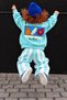 Girls' and Boys' Surf Printed Cotton 3-Yarn Turquoise Sweatshirt Pants Set - 2