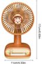 Table Fan 3-Speed USB Rechargeable Adjustable Angle - 6