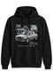 Bmw E30 Classic Collage Dtg Printed Hoodie, No Pockets.