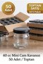 50 Pieces Wholesale 40 Cc Multi-Purpose Mini-Small Glass Jars with Metal Lids, for Baby Food, Wedding, Engagement, and Henna Candy – 40 ml Set.