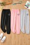 Winter, Spring, and Autumn Elastic-Leg Sweatpants Set in Black, Pink, and Gray (3-Piece)
