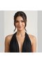 Deep-V Halter Mini Dress with Lace Waist – Black - 4