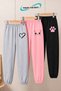 Winter, Spring, and Autumn Elastic-Leg Sweatpants Set in Black, Pink, and Gray (3-Piece)