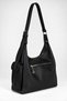 Women's Sahra Black Faux Leather Multi-Compartment Adjustable Strap Zippered Lined Hobo Shoulder Bag. - 4