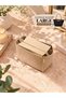Long... Large Zippered Bag with Organizer, Beige Color, Dimensions: 29 X 18 X 17 (Length X Height X Width) - 5