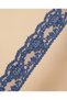 Navy Blue Lace Laces with Floral Pattern, 120 Cm, for Linen and Casual Shoes. - 4