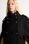 A-Line, High-Neck, Metal-Buttoned Cape Coat I2835Ax26Wn - 4