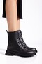 Genuine Leather Women's Everyday Black Ankle Boots Dc2161 - 4