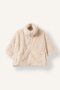A-Line Mock Neck Zipper Short-Sleeved Faux Fur Jacket I2773AX26WN - 8