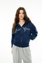 Oversized Printed Faux Fur Hooded Zippered Thick Fabric Cardigan I5378Ax26Wn - 4