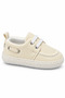 Baby Boy Cream Lace-Up Stitch Detail Soft Sole Casual Sports Slipper Shoes (4-12 Months / Size 18-19) - Lnc-5203 - 6