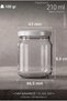 6-Piece Multi-Purpose 210 Cc Metal-Lidded Glass Jar Set for Preserves, Jams, Honey, Sauces, and Spices, Baby Food Jar Set, 210 Ml. - 2