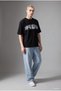 100% Cotton Boxy Fit Crew Neck Short-Sleeve T-Shirt with Front Print J0784Ax26Au