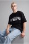 100% Cotton Boxy Fit Crew Neck Short-Sleeve T-Shirt with Front Print J0784Ax26Au - 5