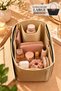 Long... Large Zippered Bag with Organizer, Beige Color, Dimensions: 29 X 18 X 17 (Length X Height X Width)