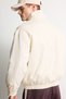 Regular Fit Plush Stand Collar Zippered Coat H6843Ax26Wn - 6
