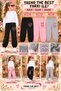 Winter, Spring, and Autumn Elastic-Leg Sweatpants Set in Black, Pink, and Gray (3-Piece) - 3