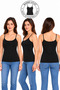 Women's Lycra Bamboo String Strap 2-Piece Tank Top - 4