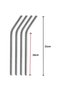 10 Stainless Steel Straws – Angled Straw Design, Includes Cleaning Brush, Metallic Color, Reusable Metal Straw. - 3