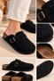 Women's Buckled Anatomical Insole Closed-Toe Everyday Slippers - 3