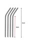 10 Stainless Steel Straws – Angled Straw Design, Includes Cleaning Brush, Metallic Color, Reusable Metal Straw. - 4