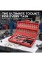 46 Piece 1/4 Inch Drive Socket Wrench Set Metric Socket Bit Socket Socket Socket Phillips Flat Hex T - 5