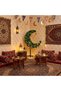 شجرة هلال رمضان المضيئة بطول 4.9 قدم مع 80 خيطًا من الأضواء، شجرة هلال عيد مبارك اصطناعية - 7