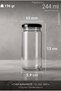 24-Piece Wholesale Multi-Purpose 244 Cc Metal-Lidded Glass Jar Set for Canning, Jam, Honey, Sauce, and Spices, 244 Ml. - 2