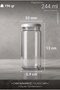6-Piece Multi-Purpose 244 Cc Metal-Lidded Glass Jar Set for Canning, Jams, Honey, Sauces, and Spices, 244 Ml. - 2
