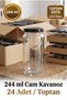 24-Piece Wholesale Multi-Purpose 244 Cc Metal-Lidded Glass Jar Set for Canning, Jam, Honey, Sauce, and Spices, 244 Ml.