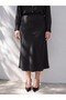 Peak New Season Black Plus-Size Satin Skirt with Elastic Waistband - 2