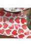 مفرش طاولة لعيد الحب، مقاس 33 × 90 سم، مفرش طاولة طعام أحمر رومانسي للمطبخ والمنزل وحفلات الزفاف - 3