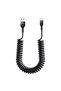 USB C to C Cable, Fast Charging & Data Transfer, Durable Spring Design, Tangle-Free, Stretchable Cor