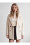 Quality Pieces from Çelebi Store Double Breasted Roba Collar Loose Fit Women's Cashmere Coat - 2